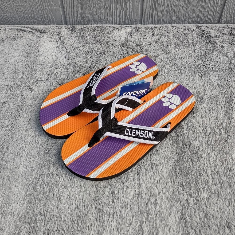 Clemson Tigers Football Flip Flops Men's Large‎ (11-12)